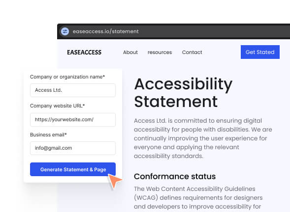 Ease Access Statement Image