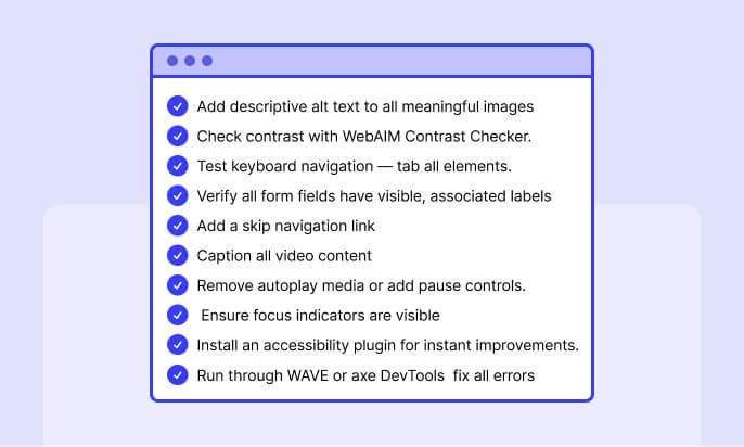 Website Accessibility Checklist for WordPress in 2026